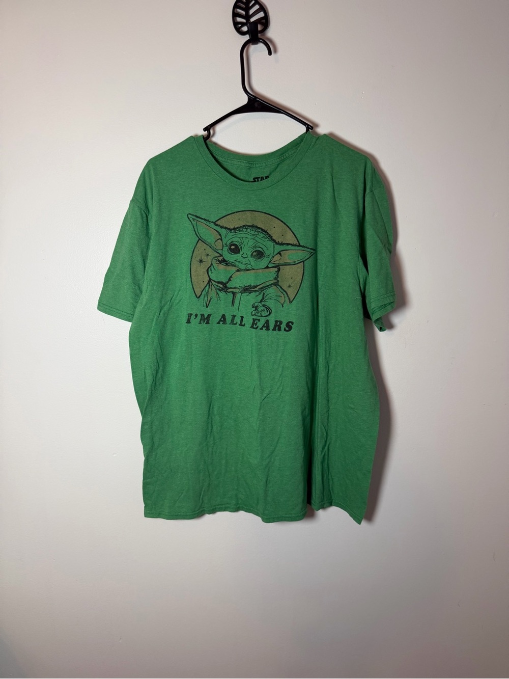 MAD Engine Green Star Wars Grogu 'I'm All Ears' Kids Short Sleeve Tee